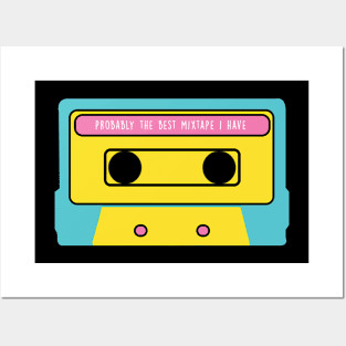 80s 90s Retro Cassette Mix Tape Posters and Art